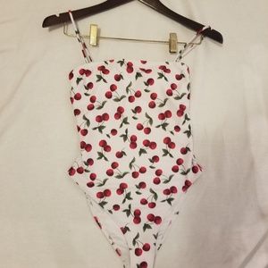 FOREVER 21 Cherry Print bathing suit.